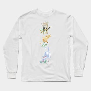 Watercolor kittens cat kitties Long Sleeve T-Shirt